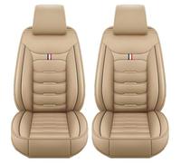 2Pcs Funda Asientos Coche para Nissan Armada 2003-2026, Confort Antideslizantes Impermeable Cuero Protector Delantero,C/Beige