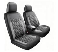 2Pcs Fundas Asientos Coche para Dacia Lodgy/Lodgy Stepway/Logan/Sandero/Sandero Stepwa, Cómodo Transpirable Antideslizantes Delanteros Protector Cubreasientos Accesorios,A/Grey