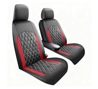 2Pcs Fundas Asientos Coche para Hyundai I10 I20 I30 I40 Ix20 Ix35, Cómodo Transpirable Antideslizantes Delanteros Protector Cubreasientos Accesorios,A/Red