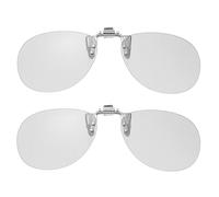 2Pcs Gafas 3D Clip-On Polarizadas, Marco Circular para RealD/IMAX