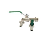 2Pcs Garden Tools Water Faucet 1/2'' 3/4'' Outside & Inside Turn On/Off Para Jardín