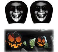 2PCS Ghost Face Headrest Covers, 2026 New Ghost Face Headrest Covers，A7