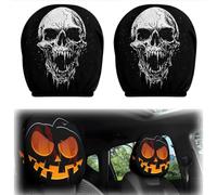 2PCS Ghost Face Headrest Covers, 2026 New Ghost Face Headrest Covers，A8
