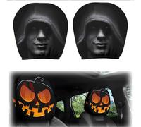 2PCS Ghost Face Headrest Covers, 2026 New Ghost Face Headrest Covers，A9