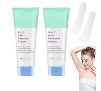 2Pcs Glowcode 4 in 1 Hair Removal Cream, 2024 New Magic Hair Removal Cream for Face, Moisturizing And Soothing Skin Hair Removal Cream With Brush