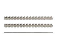 2pcs Grapas para cinta transportadora de acero inoxidable para bandas transportadoras industriales empalme de grapas en banda abrochador de correa (600mmL W28mm T9.5mm para cinturón 5-7mm)