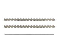 2pcs Grapas para cinta transportadora de acero inoxidable para bandas transportadoras industriales empalme de grapas en banda abrochador de correa (400mmL W19mm T4mm para cinturón 1-3mm)