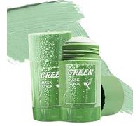 2PCS Green Stick Mask, Mascarilla en Barra de Té Verde, Green Tea Deep Cleanser Mask, Máscara Facial de Té Verde, Textura Cómoda y Uso Práctico, Cuidado Diario en Casa o Viaje para Mujeres y Hombres