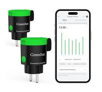 2PCS GreenSun Enchufe Inteligente Wifi Inteligente Exterior,Enchufe Medidor Consumo,Compatible con Alexa Temporizador Programable,Vesync IP44 16A 2.4GHz