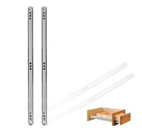 2Pcs Guías de cajón de alta resistencia de repuesto, con rodamientos de bolas, 34,2 x 1,7 x 0,8 cm, capacidad de carga de 15 a 20 kg. Guías plateadas para cómodas y armarios