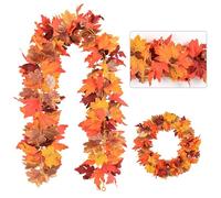 2PCS Guirnalda otoño Decorativas, Decoracion otoño decoración de otoño, Halloween otoño Decoracion Guirnalda para Decorar Día de acción de Gracias casa(C,100cm)