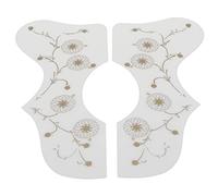 2pcs Guitar Guard, 10.6 x 4.5in Pickguard Pickguard Picks, accesorios de guitarra de protección de plástico para instrumentos auto adhesivos (White)