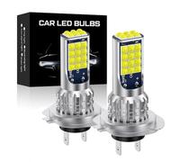2Pcs H7 led bombillas para coche, 12-24V Super Brillante 6000K Blanco Frío bombillas para coche 1:1 Mini Tamaño Bombillas No Requiere Adaptador Plug and Play