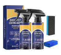 2Pcs Hailoyearn Advanced Car Quick-Acting Coating Agent Spray,Quick Effect Coating Agent for Car,3 in 1 High Protection Quickly Car Coating Spray,Waterless Wash Coat Car Wax Polish Sprays
