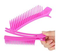2Pcs Hair Styling Clip Salon Sectioning Hairpin Hairdressing Partition Clip Hairgrip Tool (Purple)