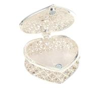 2pcs Heart-Shaped Necklace Earring Velvet Storage Case Decorative Jewelry Box for Home