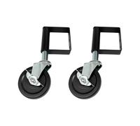 2Pcs Heavy Duty Spring Door Roller Capacity Sliding Gate Wheel With Brake For Wood/Metal Doors Garden Farm(Black)