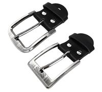 2PCS Hebilla de Cinturón Metal Hebillas Cinturon Cinturón para Hombre y Hebilla Cuadrada de Repuesto en Piel Real, Compatible con Cinturones de 3,4 a 3,8 cm de Ancho, Estilo Atemporal y Funcionalidad