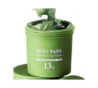 (2PCS)Holy Basil Bubble Deep Mask Holy Basil & Carbonated Water for Cleansing Pores & Blackheads, Korean Clay to Bubble Wash-Off Pack (90g / 3.17 oz)