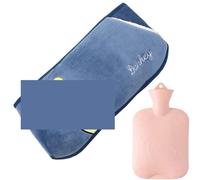 2Pcs Hot Water Bag Waist Cover Belt Stomach Abdominal Warming Band Bottle Warm for Neck Back Hand Para Hombros Cintura(Dark Blue)
