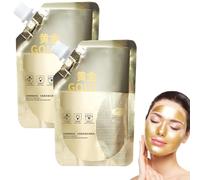 2Pcs Huasurv Gold Mask,Chinese Golden Peel off Mask,Retinol Snake Venom Gold Mask,Gold Foil Peel Off Anti-Wrinkle Face Mask For Reduces Blackheads Cleans Pores