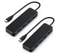 2PCS Hub USB 3.0 Multipuerto con 4 Puertos Alta Velocidad 5Gbps Plug & Play con Cable 28cm Adaptador Multi USB Extensor USB Compatible con PC Portátil Tablet Consola Disco Duro Ratón Teclado