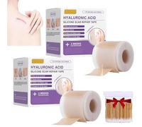 2Pcs Hyaluronic Acid Nano Repair Tape, Silicone Scar Tape For Face Wrinkles,Reusable Sheets,For All Skin Types