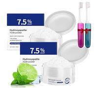 2Pcs Hydroxyapatite Tooth Powder,7.5% Nano Hydroxyapatite Powder for Teeth,Deep Cleaning Care Tooth Powder,Enamel Protection & Tooth Strengthening