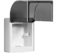 2pcs impermeable para montaje en superficie caja de toma de corriente eléctrica con cubierta para 86 tipos de enchufes opciones de instalación duales recinto ABS transparente para baño cocina