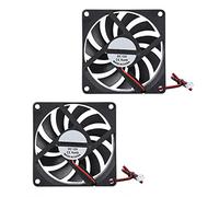 2pcs Impresora 3D Ventilador 12V 0.25A DC Ventilador Mini Quiet 80X80X10mm,Ventilador de Enfriamiento de Alto Volumen de 6000 RPM 21.46CFM para Impresoras 3D,Refrigerador y Purificadores de Aire.