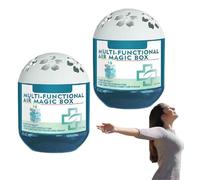 2Pcs Indoor Air Purification Dust Removal magic Box,120g Plant Extract Formula Air Purifier,Dust and Odor Removal,Long-Lasting Freshness,for Home,Bedroom,Office,Closet,Pet Area (blue)