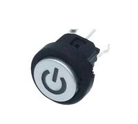 2pcs Industrial Switches, Tap The Light Switch with lamp 6 * 6 * 8.4 Round Head red Light/Blue/829(Blue lamp)