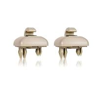 2PCS Interior parasol Gancho Clip Soporte Retenedor, Car Sunscreen Titular Gancho Maquillaje Espejo Fijación Soporte de repuesto para A1 A3 A4 A5 Q3 Q5 S3 S4 S5 TT (beige)