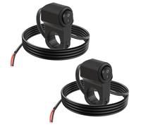 2PCS Interruptor de Manillar de Motocicleta 12 V Moto ATV Interruptor de Faro de Manillar Impermeable Faros Antiniebla, ATV Quad con Cable 50 cm