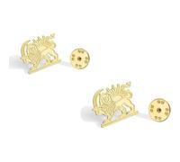 2pcs Iran Flag Pin,Iran Lion Flag Lapel Pin Badge Brooch,Iran Lion and Sun Flag Pin,Iran Stainless Steel Commemorative Medal,Suitable For Both Men and Women(A)