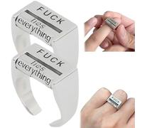 2pcs jode tu anillo 0.7 '' aleación giratoria aleación joder sin anillo de ansiedad ajustable alivio es creativo para los amantes de los accesorios