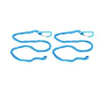 2pcs Kayak Paddle Leash Stretchable Strap Lanyard Rope for Kayaking Boating Canoeing Fishing Pole Rod 3-6 Feet (Azul)