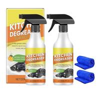 2Pcs Kitchen Degreasing Foam Cleaner,Heavy Duty Degreaser Cleaner Spray,All Purpose Bubble Cleaner Foam Spray, for Range Hood, Oven, Pots