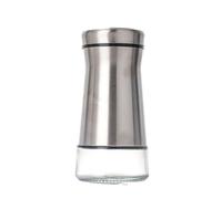 2pcs Kitchen Porous Stainless Steel Seasoning Bottle Para Barbacoa | Pepper Cumin Sprinkler Jar Home Kitchen Barbecue Sprinkler Bottle(Black)