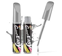 2pcs Lápiz de Retoque Brillante, Pluma De Retoque del Coche, 12 ml Rotulador Arañazos Coche, Bolígrafo Reparador Arañazos Coches, Plata Metalizada Satinada para Retoque y Reparación de Pintura(Gris)
