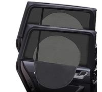 2Pcs Lateral Ventana Coches Trasero Sombrilla, Parasol Coche Bebe, Mosquitera Ventana Coche, Cortina Coche Bebe, Protector Sol Coche, Doble Tejido para Máxima Protección contra Rayos UVA