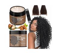 (2pcs)Leave-In Castor Oil Curling Cream - Curl Enhancer & Frizz Control For Curly Hair, Defines Curls Styling CreamHydrates & Hair Styling