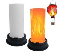 2PCS LED Flame Light, USB Rechargeable Flame Lamp With Remote, Flamee Solar Lights Outdoor, Waterproof Dimmable Flameless Candles Light For Home Party Garden Camping Halloween Christmas Decoration