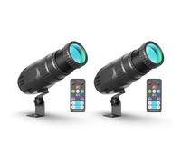 2PCS LED Pinspot 20W Haz de Luz RGBW 4 en 1 Luces de Discoteca 4 modos Bola de Espejos Proyector con Telecomando para Fiesta Bar Fiesta Clube Boda