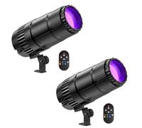 2PCS LED Pinspot Luz 30W RGBW Pinspot LED Luces de Discoteca 4 modos LEDs Beam con Control Remoto Spot de Bolas de Espejos para Fiestas Discoteca Fiesta Boda