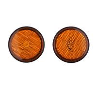 2pcs Led Reflector Redondo Indicador Luminoso para ATV Motocicleta - Naranja