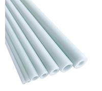 2Pcs Lightweight White Fiberglass Tubes - 500mm Long, Durable & Anti-Corrosive for Models, Kites, and DIY Projects(8x6x500mm)