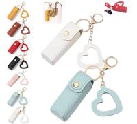 2pcs Lip Oil Keychain - Mirror & Oil 2-In-1, Chapstick Holder, Women Mini Lipstick Case with Keychain (2pcs-B)
