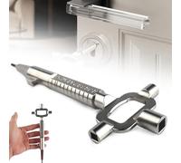 2PCS Llave de Construcción Universal, Llaves Maestras Universales Llave de Leva Cerrajero Llave Allen Multifuncional Llave de Arquitecto para La Medición del ángulo