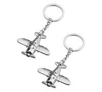 2Pcs Llaveros De Avión Creativos De Metal - Regalo Para Piloto